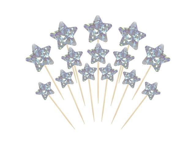 Gyufise 42Pcs Little Star Cupcake Toppers Twinkle Star Cupcake Picks Wedding Engagement Baby Shower Birthday Party Cake Decorations Supplies Mixed.