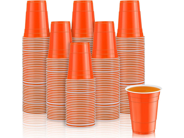 Lounsweer 100 Pcs Graduation 16 oz Disposable Party Cups Plastic Heavy Duty Drinking Water Cups for Birthday Baby Shower Wedding BBQ Picnic Party...