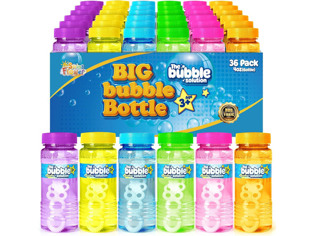 36 Pcs Bubble Bottles with Wand,Bubbles Party Favors for Kids,Summer Toys, Blow Bubbles Solution Novelty Toy, Party Favors, Birthday Party...