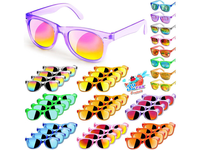 GKTZ Kids Sunglasses Party Favors - Boys Girls Valentines Day Gifts, Neon Sunglasses with UV 400 Protection for Kids Classroom Favors Birthday...