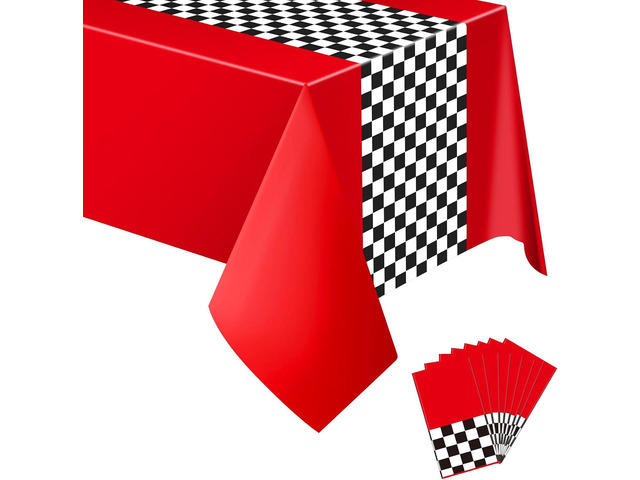Irenare Car Birthday Party Supplies Racing Decorations 50s Party Tablecloth Racetrack Table Runner Table Covers for Kids Boy Car Theme Birthday...