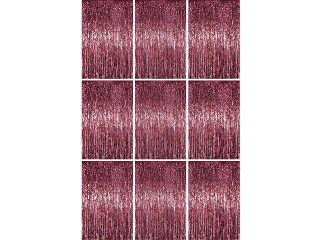 Voircoloria 3.3 x 6.6 ft Foil Fringe Backdrop Curtains, Tinsel Streamers Party Decorations, Fringe Backdrop for Birthday, Baby Shower, Gender...