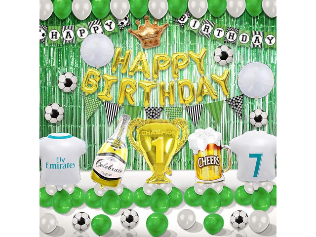 Football Theme Party Decorations Balloons Happy Birthday Set Football League World Cup Carnival Party Supplies