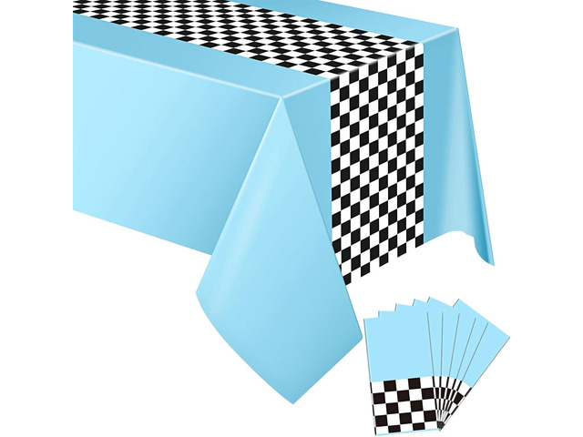 Irenare Car Birthday Party Supplies Racing Decorations 50s Party Tablecloth Racetrack Table Runner Table Covers for Kids Boy Car Theme Birthday...