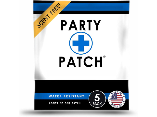 Party Patch Social Lifestyle Patch 5-Pack Transparent Topical Adhesive for Festivals, Weddings & Active Events Water-Resistant & Skin-Safe ...