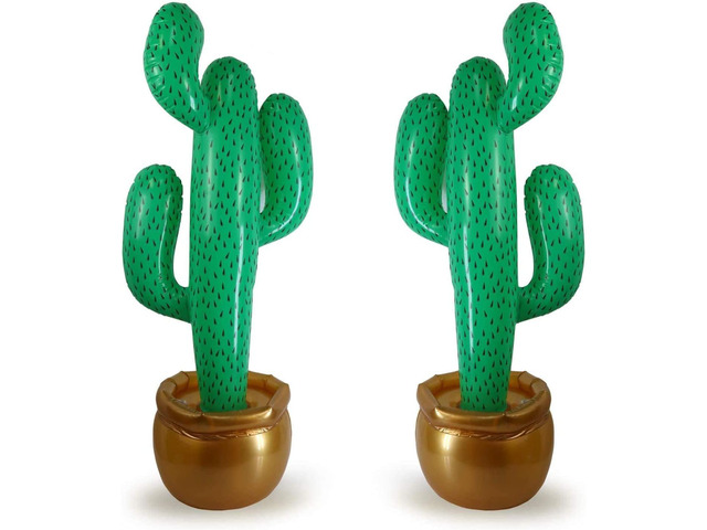 GiftExpress 2 Pack Inflatable 36' Cactus Prop DÃ©cor for Mexicano Fiesta Theme Party Decorations, Cinco De Mayo Prop, Hawaiian Pool Party, Desert...