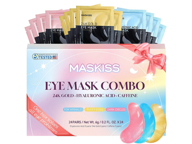 Maskiss Under Eye Patches (24 Pairs), 3 Colors Eye Masks Gift Set for Dark Circles Puffy Eyes, Undereye Bags and Wrinkles, Self Care Gifts for...