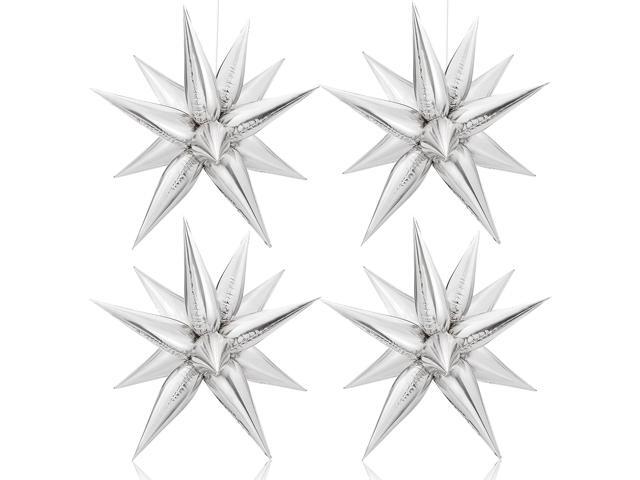 KatchOn, Large Silver Star Balloons - 50 Pieces Star Balloon with Shine for Graduation Decorations 2026 Silver Foil Balloons for Graduation...