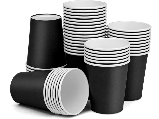 Paper Cups 8 oz 50 Pack Disposable Paper Cups, Paper Coffee Cups, Disposable Cups for Hot or Cold Beverage Drinking for Halloween, Party, Picnic,...
