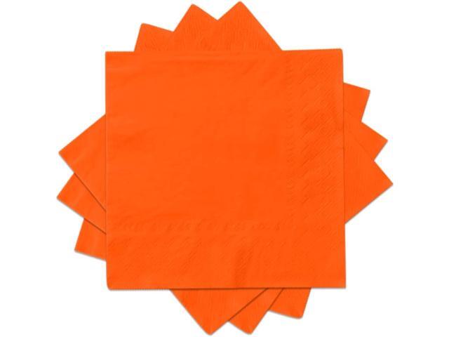 Cocktail Napkins 3-ply 80PCS Orange Beverage Napkin Disposable Paper Cocktail Napkins Dinner Napkins for Birthday Graduation Party Restaurant Bar...