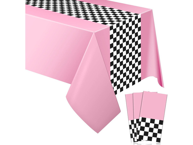 Irenare Car Birthday Party Supplies Racing Decorations 50s Party Tablecloth Racetrack Table Runner Table Covers for Kids Boy Car Theme Birthday...