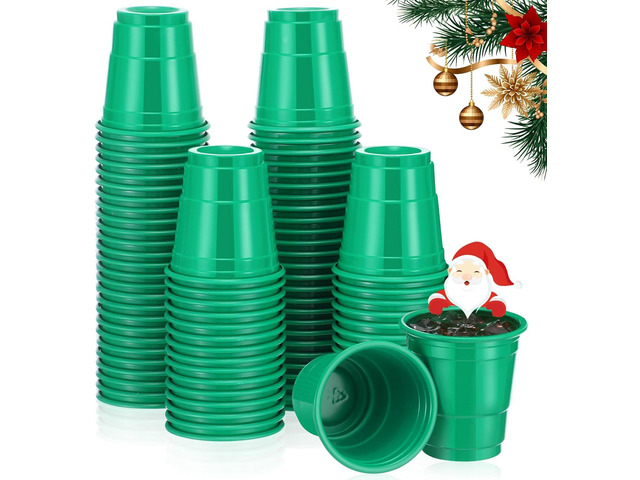 Roshtia 100 Pcs Graduation 2 oz Plastic Cups Mini Disposable Shot Cups Small Plastic Shot Glasses for Birthday Graduation Party Beer Taste Serving...