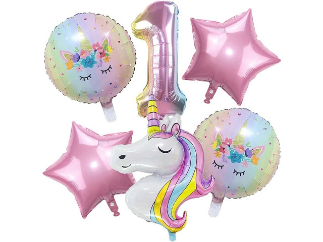 Unicorn Balloons Unicorn Birthday Party Decorations for Girls Foil Balloons Set Macaron and Rainbow Balloon Wedding Baby Shower Party Supplies (1)
