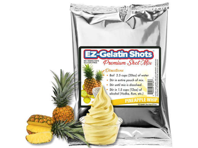 Pineapple Whip Jello Shot Mix 6.78 oz - Premium Gluten-Free Jello Mix for Tasty Jello Shots - Easy to Make EZ Gelatin Powder Mix for Jello Shots -...