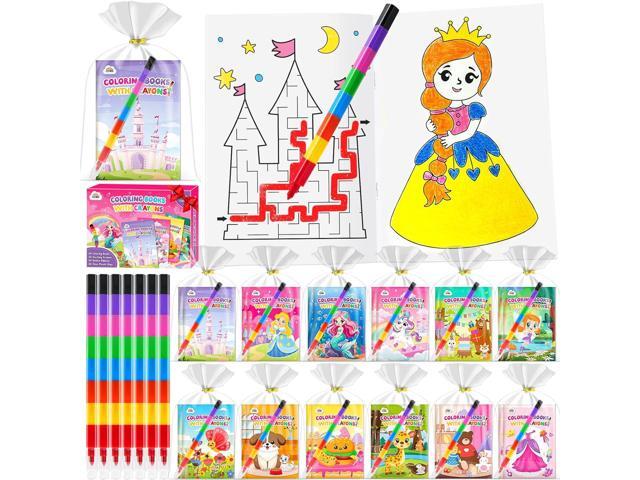 ZMLM 24 Pack Coloring Books for Kids with Crayons,Party Favors for Kids 4-8, Goodie Bags Stuffers for Toddlers, Classroom Prizes Birthday Return.