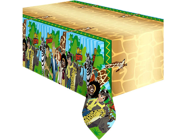 Treasures Gifted Officially Licensed Wild Kratts Birthday Party Supplies - Pack of 3 Tablecloth 54 x 108 Inches - Wild Kratts Party Decorations -...