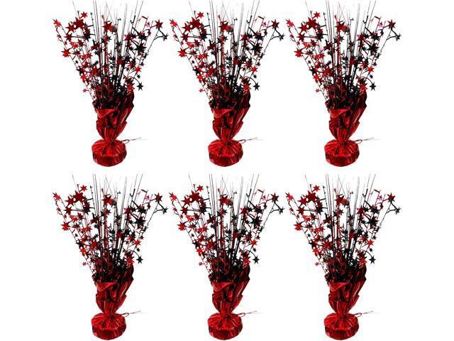 FUBININA 6 Pack 2026 Graduation Table Centerpiece Party Decoration Metallic Foil Spray Centerpiece Glitter Decor Star Tabletop for Graduation New.