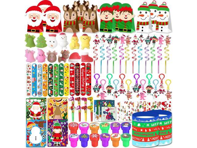 PLOUGVI 316Pcs Christmas Party Favors for Kids, Xmas Birthday Party Supplies Decor, Christmas Goodie Bag Stuffers, Advent Calendar Pinata Fillers,...