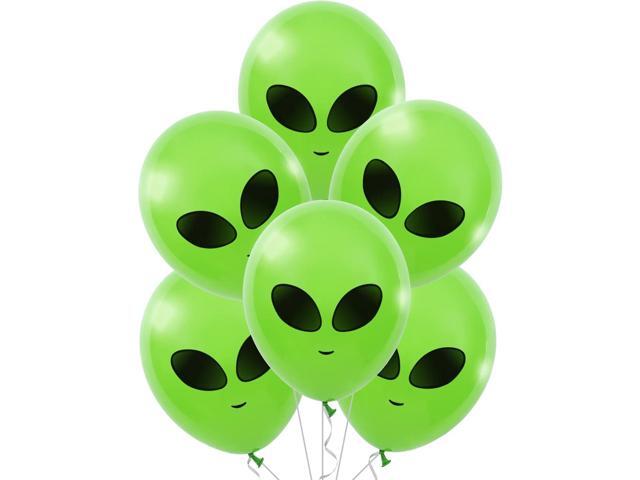 Whaline 65Pcs Alien Balloons Green Alien Party Latex Balloons UFO balloons Outer Space Aliens Decorations for Birthday Party Baby Shower Supplies.