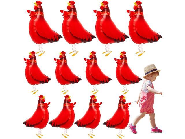 Libima 12 Pcs Chicken Balloons Aluminum Film Farm Animal Decorations Balloons Birthday Party Supplies BBQ Party Decorations Baby Shower Supplies...