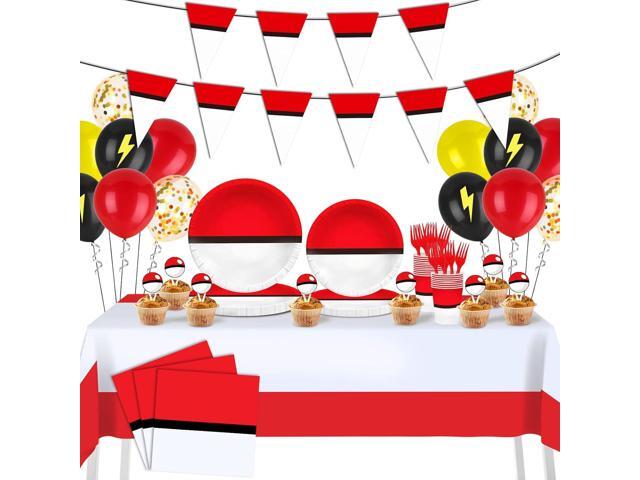 162Pcs Cartoon Animation Birthday Party Supplies Decorations for Birthday,Cartoon Theme Party Favors Including Banner, Plates, Cups, Napkins,.