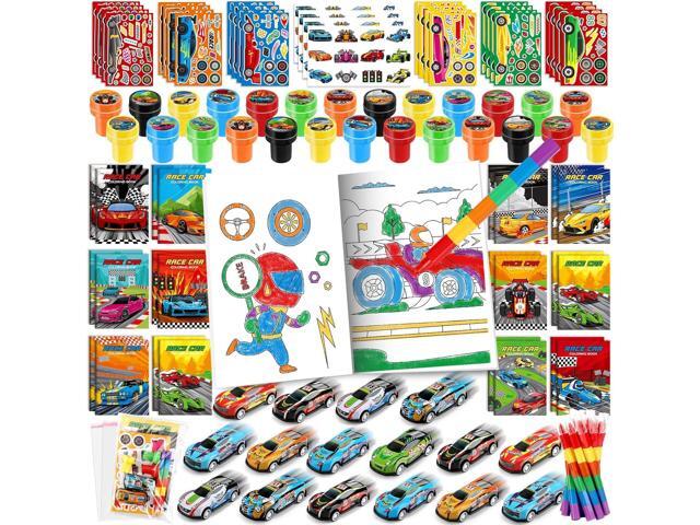 BenLouis 168Pcs Race Car Party Favors Racing Theme Coloring Books Crayons Sticker Set Bulk for Kids Fast Racecar Wheels Birthday Goodie Bag Stuffer...