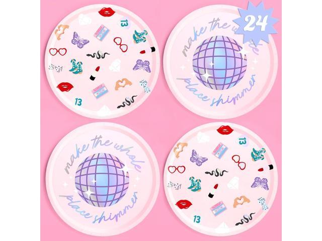 xo, Fetti Party Paper Plates 24pcs. 9' Concert Party Tableware, Bachelorette Decorations, Birthday Dishware, Bridesmaid Supplies