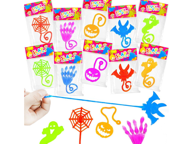 Halloween Treat Non Candy for Kids 28 PCS, Sticky Hands Toys Gifts Prizes for Toddlers, Halloween Goody Bag Bucket Pinata Stuffer Fillers,Birthday...