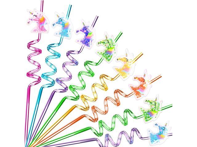 24 Glitter Unicorn Birthday Party Supplies Drinking Straws Unicorn Party Favors