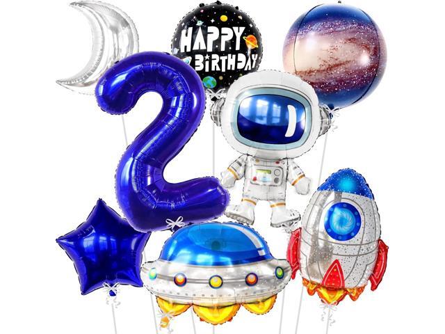 Huge Two The Moon Balloons - 40 Inch Galaxy Birthday Party Decorations Space Themed Party Supplies