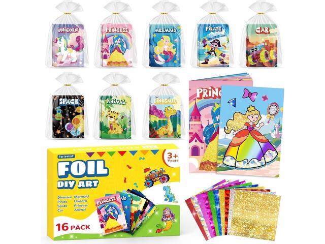 PARTYWIND Party Favors for Kids, 16 Pack Foil Art & Craft Books Bulk for Kids 4-8, Easter Basket Goodie Bag Stuffer & DIY Creative Activity Toys...