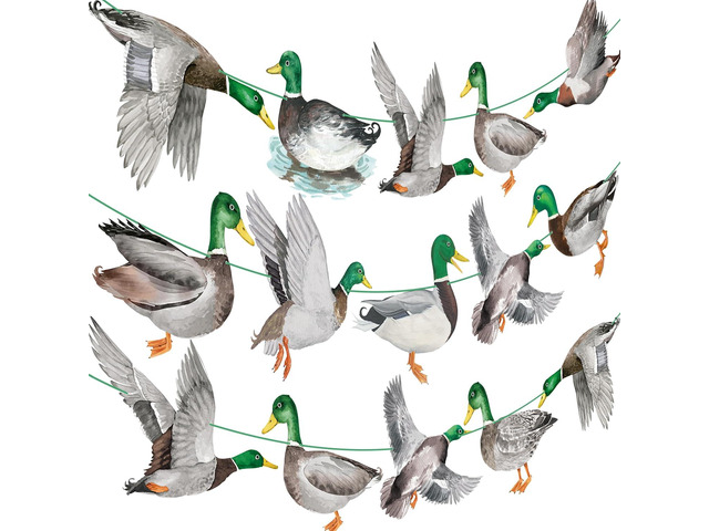 Mallard Duck Banners Duck Hunting Party Banners Duck Theme Birthday Party Decoration for Duck Hunter Baby Shower Supplies