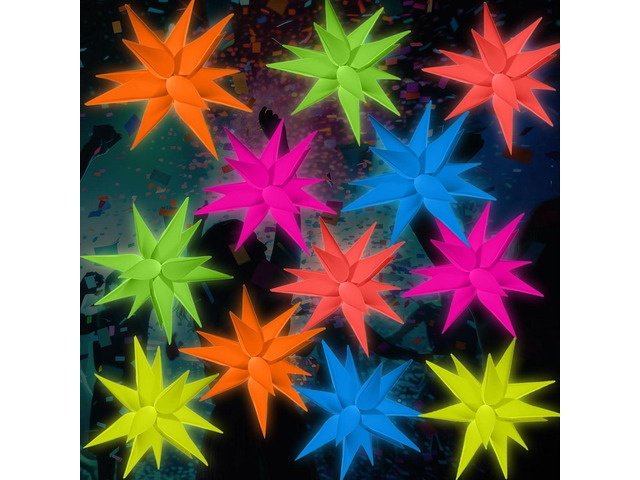 12 Pcs Explosion Glow in The Dark Neon Balloons Foil Birthday Party Decorations for Graduation Wedding Anniversary Back to 80s 90s Disco Hip Hop,...