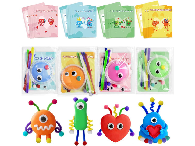 NAXYAN 24 Packs DIY Air Dry Clay Kits Party Favors for Kids Goodie Bags Stuffers for Birthday,Classroom Gifts, Children Arts & Crafts Toys Bulk