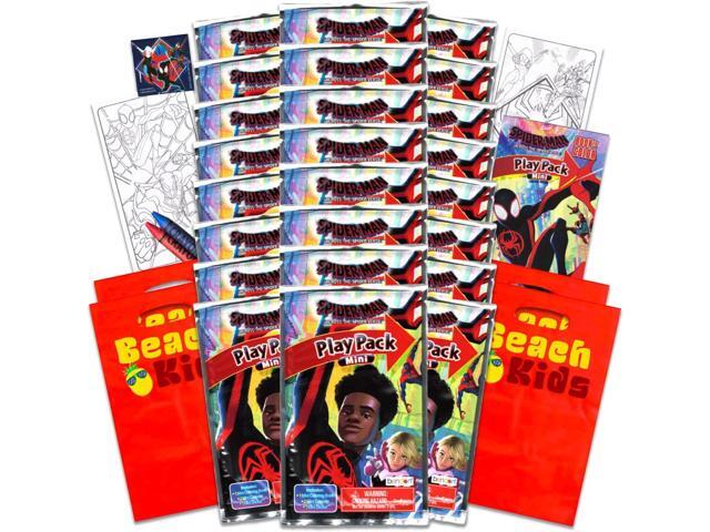 Marvel Spiderman Across the Spiderverse Mini Party Favors Set - Bundle with 24 Miles Morales Spiderman Play Packs with Coloring Pages and More ...