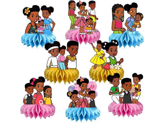 8Pcs Gracies Table Centerpiece Birthday Party Supplies Double Side Table Decorations for Kids Party Decorations