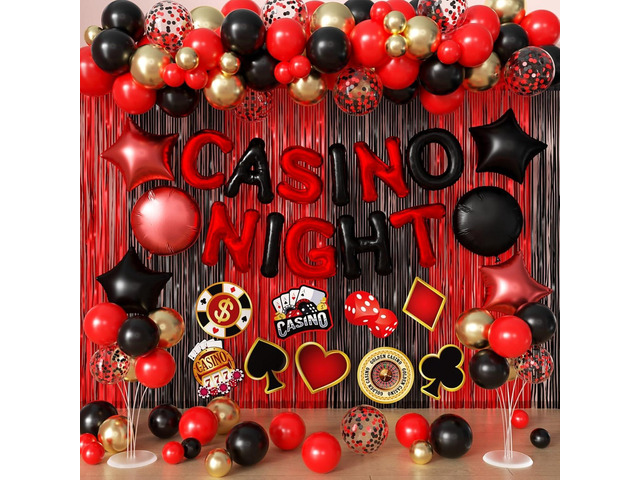 Casino Theme Birthday Party Decorations Las Vegas Casino Night Poker Party Supplies Set