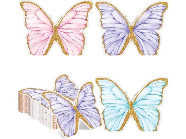 MotiMind 120 Pcs Butterfly Paper Napkins Bulk Disposable Cocktail Paper Napkins Dinner Table Disposable Guest Napkin for Butterfly Party, Baby...