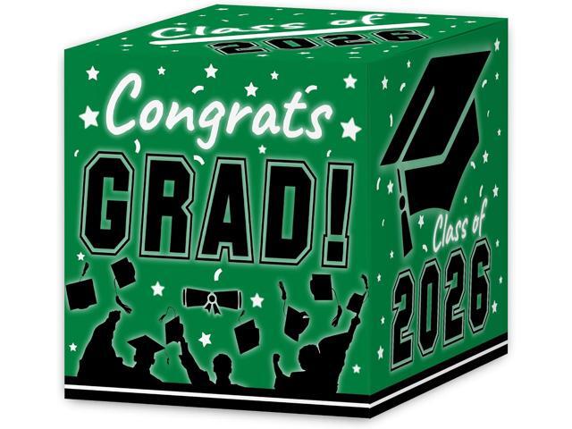 Graduation Decorations 2026 Grad Card Box for Gift Graduation Party Favors Decor Party Supplies Green