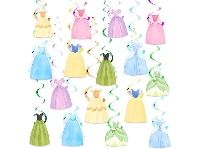 16 pcs Princess Hanging Swirl Party Decoration,Girls Party Decoration,Princess Party Swirls,Suitable for Baby Shower Party Decoration Supplies