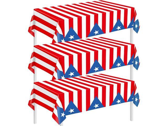 Chumia 3 Pack Puerto Rico Party Tablecloth Decorations Puerto Rico Themed Tablecloths for 12th of June National Day Country Decoration Kitchen...