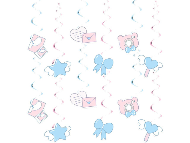 12pcs Cinna-morolls Hanging Swirl Party Decoration,Cartoon Party Decoration,Cinna-morolls Party Swirls,Suitable for Cartoon Dog Party Decoration...