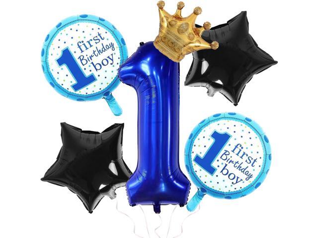 40 inch Large Baby Boy First Birthday Balloon Decorations for Boss Theme 1st Birthday Party Decorations, Foil Mylar Baby Boss Birthday Balloon.
