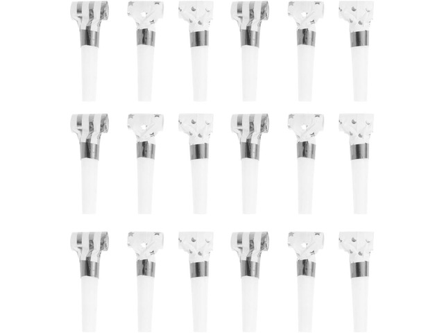 Toyvian 30Pcs Party Whistles Portable Kids Blowout Noise Makers for Birthday Holiday Wedding Celebration Fun Party Supplies