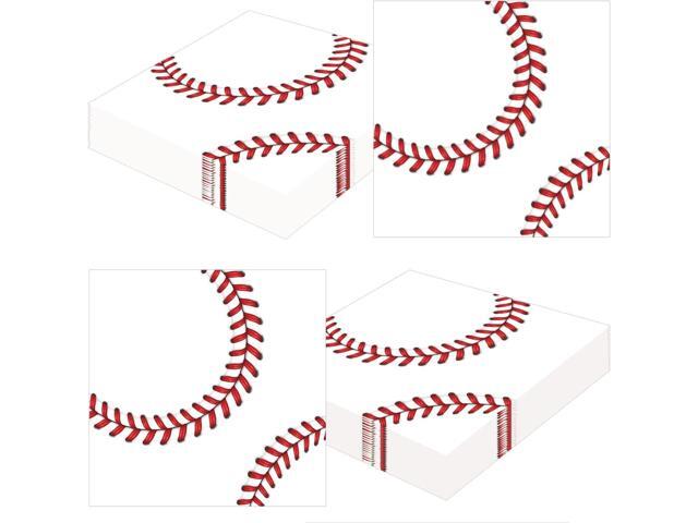 48Pcs Baseball Paper Napkins, Baseball Party Decorations Luncheon Napkins Cocktail Napkins Disposable Theme Decorations Supplies for Birthday Baby...