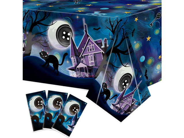 Starry Night Plastic Tablecloth - 3PCS Starry Night Tablecloth Plastic Disposable Rectangle Table Cover for Kids Birthday Party Supplies Home...