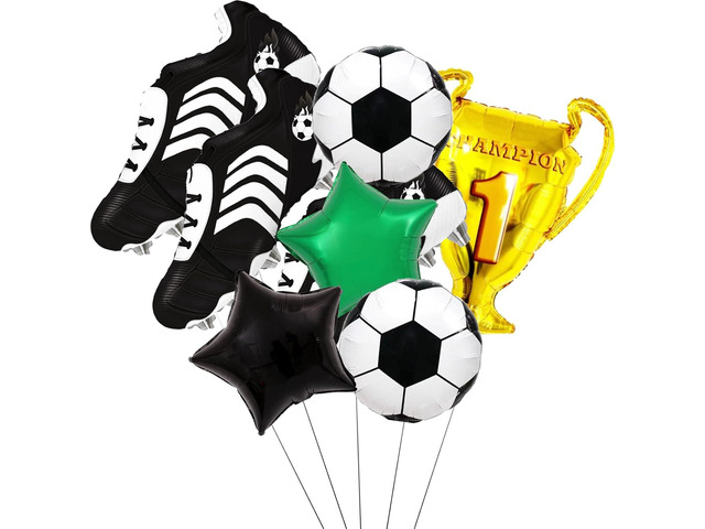 Soccer Party Decoration Balloons, Soccer Balls, Football Sneakers, Trophy, Stars Foil Balloons For Sports Theme Party Supplies, Game Day, Kids...