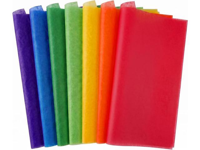 Colored Tissue Paper 14 x 20 in,560 Sheets Rainbow 7 Colors 8.2lb Assorted Tissue Paper for Gift Wrapping,Festive,Paper Flowers,Birthday,Party,Wedding