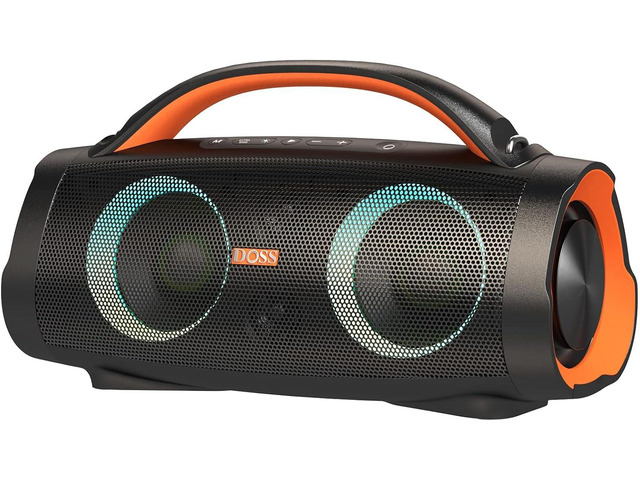 DOSS Extreme Boom Pro 100W Loud Outdoor Speaker, 2+2 Channel, IPX6 Waterproof, Bluetooth 5.3, 20H Playtime, Dynamic Lights, Portable Speaker for...