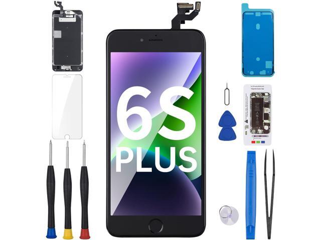 for iPhone 6S Plus Screen Replacement with Home Button 5.5' Black 3D Touch LCD Display Digitizer Fix Tool Full Assembly with Front Camera Speaker.